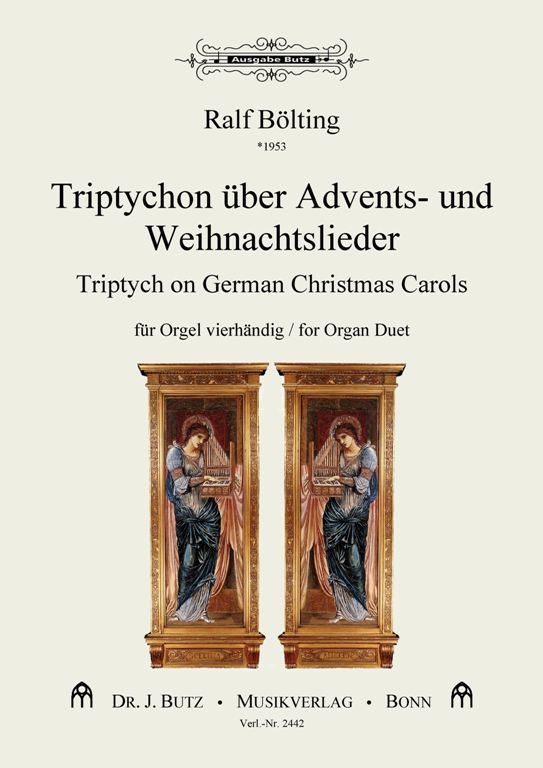 Triptychon über Advents und Weihnachtslieder für Orgel vierhändig